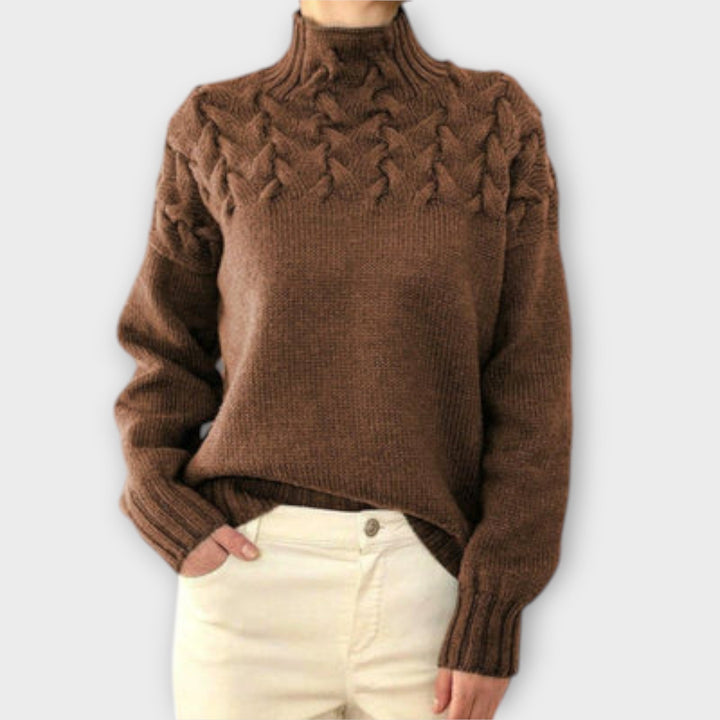 Ivana | Elegantní pletený svetr s rolákem