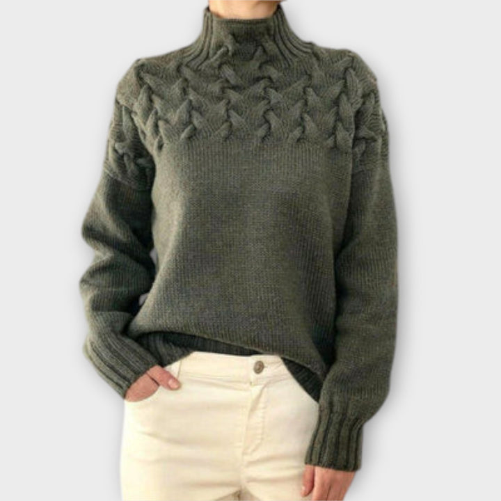 Ivana | Elegantní pletený svetr s rolákem