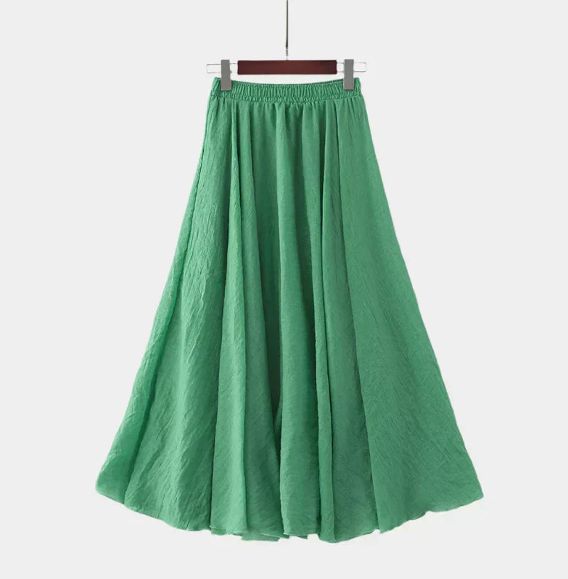 Kristýna Elegantní Vysokopásová Dlouhá Sukně Vzdušná