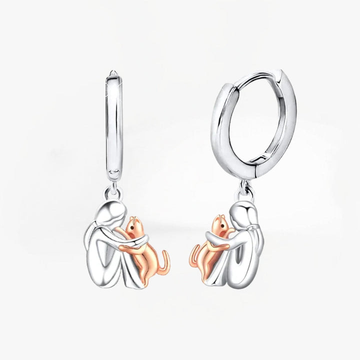 Lily™ | Náušnice Ikona Kočky (Kulaté Zapínání)